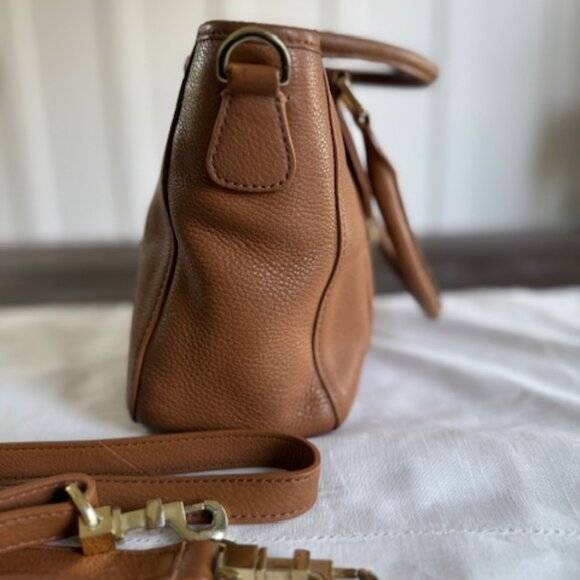 Tory Burch Amanda Mini Satchel Brown Leather Shoulder Bag - Picture 6 of 11